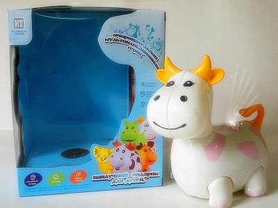 B/O CARTOON COW W/LIGHT & MUSIC & BUMP AND GO (RUSSIAN VERSION)  - HP1041161