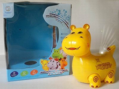 B/O CARTOON HIPPO W/LIGHT & MUSIC & BUMP AND GO (RUSSIAN VERSION)  - HP1041166