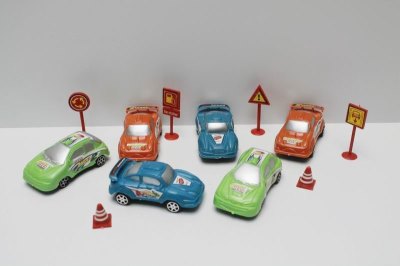 6PCS PULL BACK CAR 3COLOR 3ASST - HP1041655