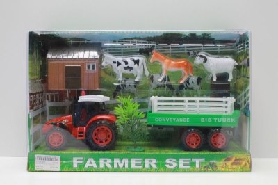 FRICTION FARMER CAR  RED/GREEN - HP1041958