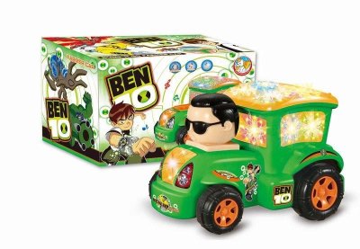 BEN10 3D灯光电动农夫车（带江南Style音乐） - HP1042277