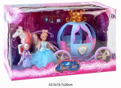 CARRIAGE W/ DOLL,BALL W/ COLORFUL LIGHT,2AA,NOT INCLUDE BATTERY - HP1042389