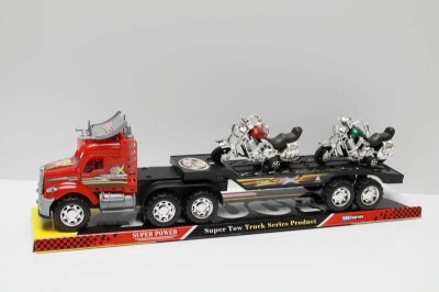 FRICTION TRUCK W/2 FREE WAY MOTORCYCLE  RED/BLUE/BLACK - HP1042835