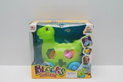 DINOSAUR BLOCKS W/STRING 2COLOR - HP1043563