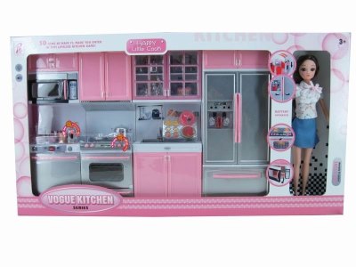 KITCHEN SET W/DOLL  LIGHT &MUSIC - HP1043745