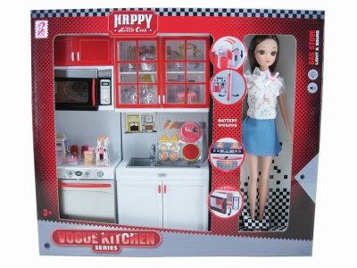 KITCHEN SET W/DOLL  LIGHT &MUSIC - HP1043749