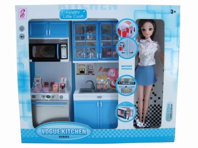 KITCHEN SET W/DOLL  LIGHT &MUSIC - HP1043757
