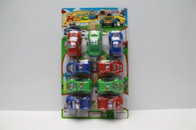 9PCS PULL BACK CARTOON POLICE CAR  3COLOR 3ASST - HP1043815