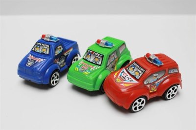 3PCS PULL BACK CARTOON POLICE CAR  3COLOR 3ASST - HP1043817