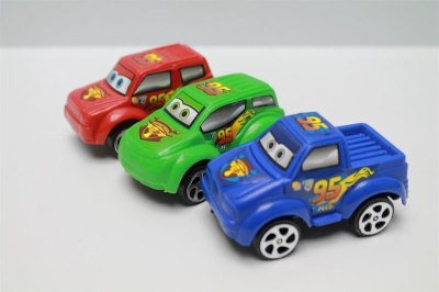 PULL BACK CARTOON CAR  3COLOR 3ASST - HP1043819