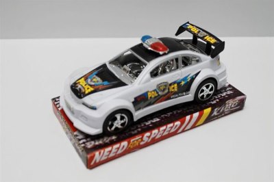 PAINTING PULL BACK POLICE CAR W/PLATING SEAT 3COLOR - HP1043822