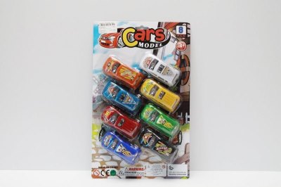 PULL BACK CARTOON CAR 8COLOR 8PCS  - HP1043938