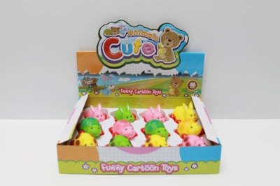 VINYL CAR(RABBIT & CATTLE & TORTOISE) 12PCS DISPLAY BOX - HP1044933