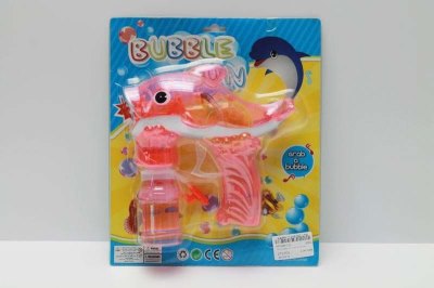 FRICTION BUBBLE GUN W/LIGHT(TRANSPARENT) - HP1045119