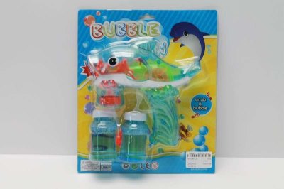 FRICTION BUBBLE GUN W/LIGHT(TRANSPARENT) - HP1045120
