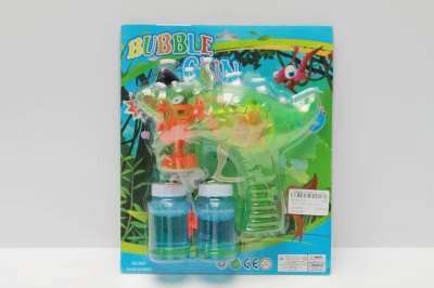 FRICTION TRANSPARENT BUBBLE GUN W/LIGHT - HP1045121