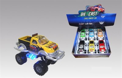 1:36 PULL BACK DIE CAST CAR 6PCS W/LIGHT&SOUND - HP1045265