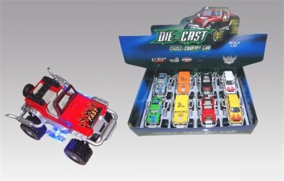 1:38 PULL BACK DIE CAST CAR 8PCS W/LIGHT&SOUND - HP1045270
