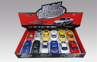1:32PULL BACK DIE CAST CAR W/LIGHT SOUND 12PCS - HP1045321