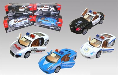 1:32PULL BACK DIE CAST CAR W/LIGHT SOUND 4ASST - HP1045327