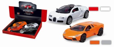 PULL BACK DIE CAST CAR W/LIGHT &MUSIC 4PCS - HP1045336
