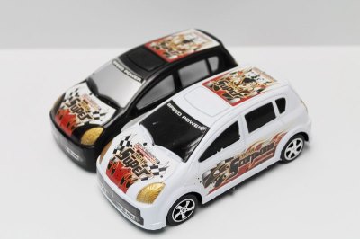 2PCS PULL BACK RACING CAR BLACK/WHITE/BLUE - HP1045787