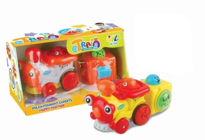 FRICTION CARTOON TRAIN W/LIGHT & MUSIC 2COLOR INCLUDED BUTTONCELL - HP1046209