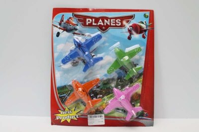4PCS PULL BACK PLANE 4ASST PINK/ORANGE/BLUE/GREEN - HP1047003