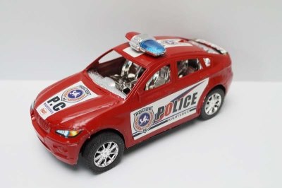 PULL BACK POLICE CAR RED/BLACK/BLUE - HP1047268