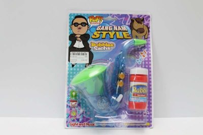 TRANSPARENT SAX BUBBLE GUN W/LIGHT & MUSIC 3COLOR - HP1047357
