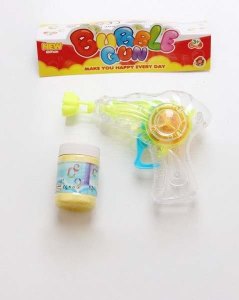 FRICTION TRANSPARENT BUBBLE GUN  W/LIGHT   - HP1047425