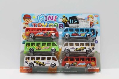 6PCS PULL BACK BUS  - HP1047525