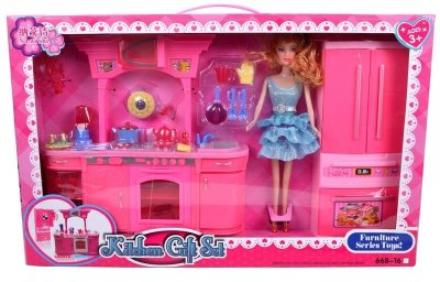 KITCHEN PLAY SET W/DOLL  - HP1048258