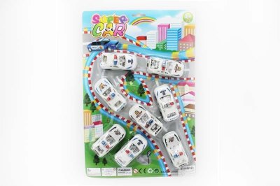 8PCS PULL BACK POLICE CAR 4COLOR - HP1048756