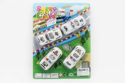 4PCS PULL BACK POLICE CAR 4COLOR - HP1048758