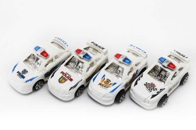 4PCS PULL BACK POLICE CAR 4ASST - HP1048760