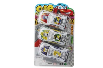 3PCS PULL BACK RACING CAR GREEN/RED/BLUE - HP1049312
