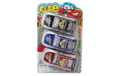 3PCS PULL BACK RACING CAR BLACK/RED/BLUE - HP1049317