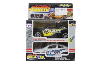 2PCS PULL BACK POLICE CAR BLACK/WHITE - HP1049346