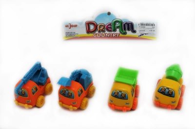 PULL BACK CONSTRUCTION CAR 4PCS 4COLOR 4ASST - HP1049560