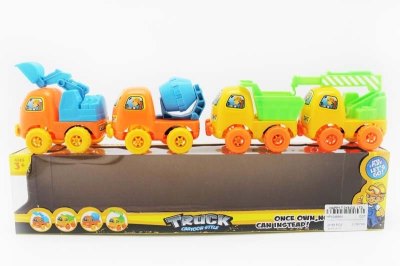 PULL BACK CONSTRUCTION CAR 4PCS 4COLOR 4ASST - HP1049564