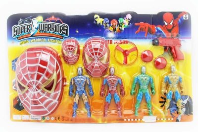 4PCS SPIDERMAN W/LIGHT&TOP MASK  - HP1050435