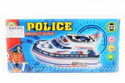 B/O BUMP& GO POLICE SPEED BOAT W/LIGHT & MUSIC  - HP1050440