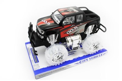 FRICTION CAR RED/WHITE/BLACK W/LIGHT (INCLUDED BUTTONCELL) - HP1051541