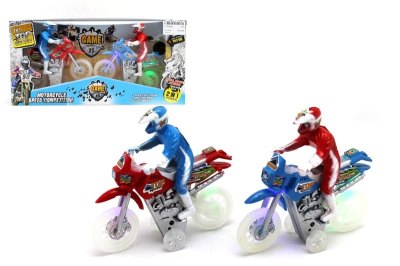 2PCS PULL BACK MOTOR W/ LIGHT & IC & MAN INCLUDED BUTTONCELL  RED/BLUE/YELLOW - HP1052629