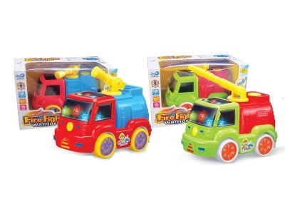 3D电动音乐卡通消防车 2款混装 - HP1052795