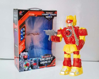 B/O ROBOT W/360°ROTATION & LIGHT & MUSIC & SHOOTING BULLET  - HP1053339
