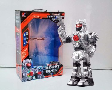 B/O ROBOT W/360°ROTATION & LIGHT & MUSIC & SHOOTING BULLET  - HP1053340