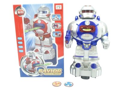 B/O BUMP AND GO DO ROBOT W/LIGHT & MUSIC & SHOOTING FLYING SAUCER - HP1053393