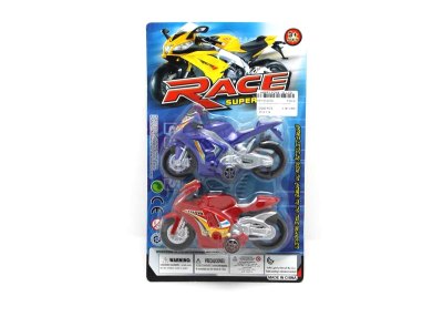 2PCS PULL BACK MOTORCYCLE RED/BLUE/YELLOW/GREEN 2ASST - HP1053978